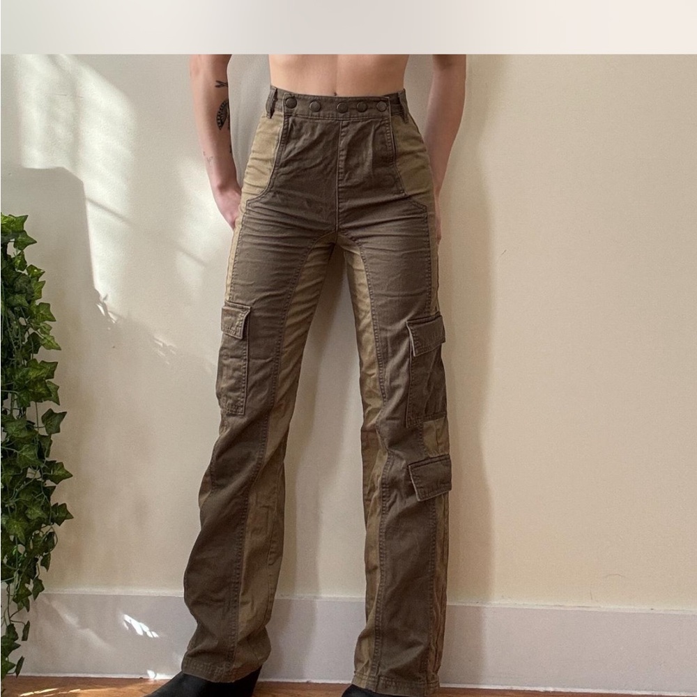 Zara olive Military cargo Trousers